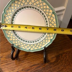 Set of 2 8 inch Villeroy & Boch French Orange Garden Pattern Bread Plate